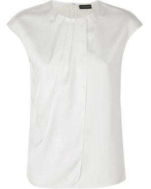 Emporio Armani Sleeveless Tops - Blanco
