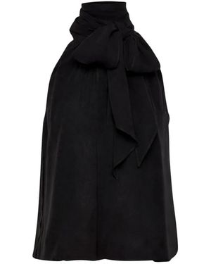 Max Mara Tops ,Zwart ,Polyester Top Fiore