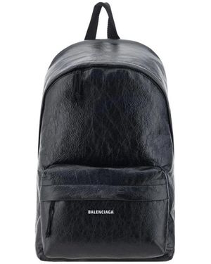 Balenciaga Explorer Rucksack Mit Logo Und Riemen - Schwarz
