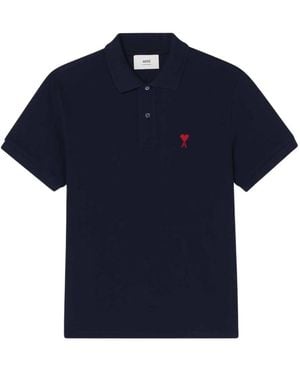 Ami Paris Polo Shirts - Blue