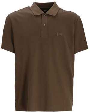 C.P. Company Grünes Poloshirt Kurzarm - Braun
