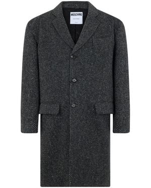 Moschino Single-Breasted Coats - Black