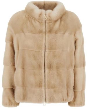 Suprema Faux-Fur-Jacke Mit Eleganten Details - Natur
