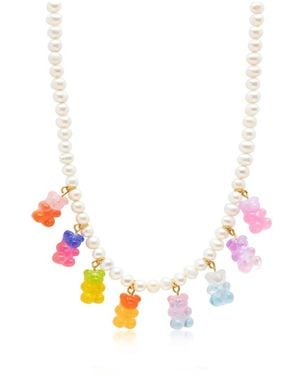 Nialaya `s gummy bear pearl choker - Mettallic