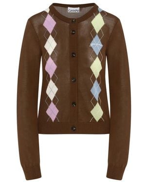 Ganni Cardigans - Marron