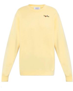 Off-White c/o Virgil Abloh Sweatshirt Mit Farbenfrohem Logo-Druck - Gelb
