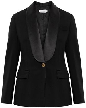 Versace Jassen ,Zwart ,Wol Wool Blazer