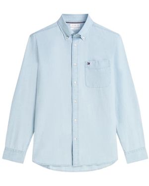 Tommy Hilfiger Overhemden ,Blauw ,Casual Shirts