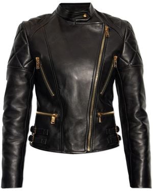 Versace Leather Jackets - Black