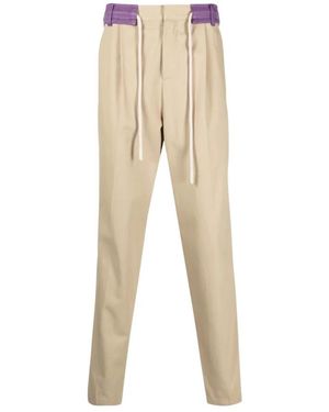Palm Angels Broeken ,Katoen Track Belt Pants - Naturel