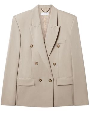 Stella McCartney Dubbelrijige Wollen Blazer - Naturel