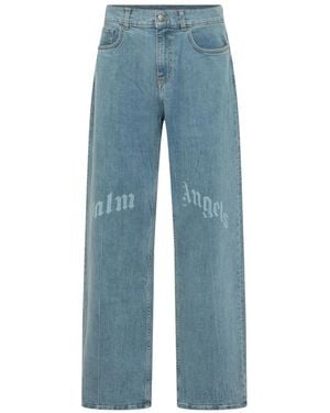 Palm Angels Straight Jeans - Azul