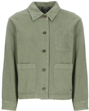 A.P.C. Light Jackets - Green