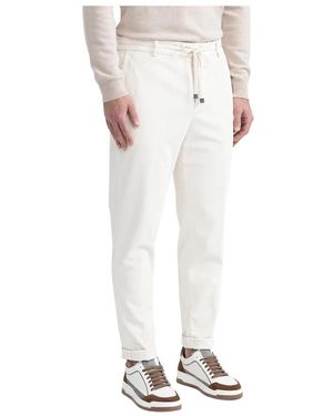 Peserico Baumwoll-velours-jogginghose - Weiß