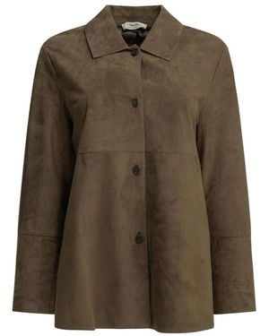 Max Mara Leather Jackets - Verde