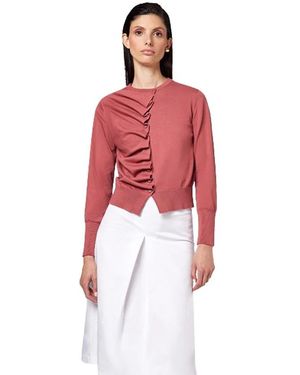 Alpha Studio Truien & Vesten ,Roze ,Rebecca Sweater - Rood