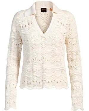 BOSS V-Neck Knitwear - Neutre