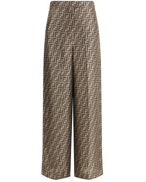 Fendi Wide Trousers - Bruin