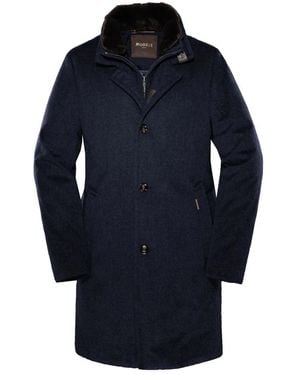 Moorer Single-Breasted Coats - Blu
