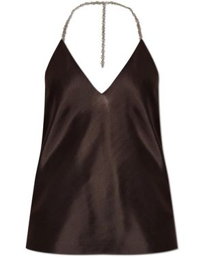 Sportmax Sleeveless Tops - Brown