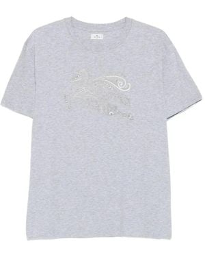 Etro Tops ,Grijs ,T-Shirts - Wit