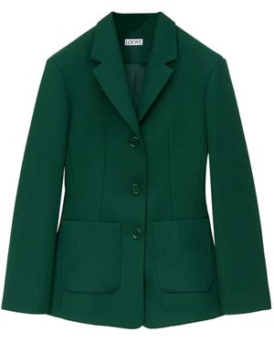 Loewe Jassen ,Groen ,Wol Wollen Jas