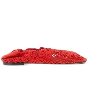 Odissi Ballerina Shoes - Red