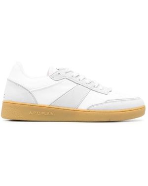 A.P.C. Einfache low-top sneaker mit logo-print - Weiß