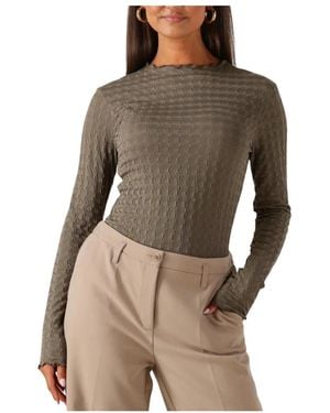 Summum Tops &Amp; T-Shirts Top Structure Jersey - Bruin