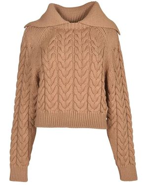 Patou Round-Neck Knitwear - Bruin