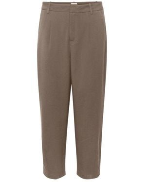Kaffe Cropped Trousers - Marron