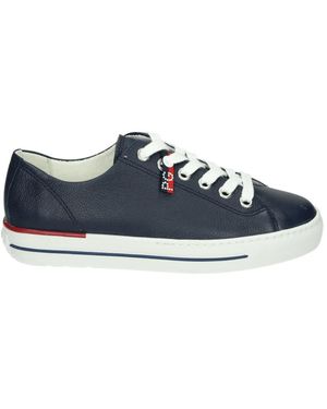 Paul Green Sportliche Niedrige Blaue Ledersneakers