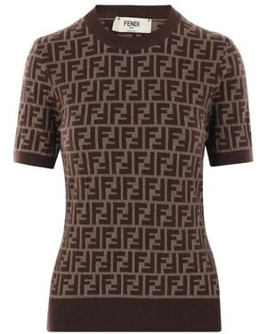 Fendi Ff Pattern Top - Brown