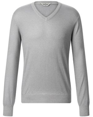 Gran Sasso Kaschmirpullover Mit V-Ausschnitt - Grau