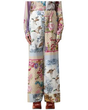 Vivetta Printed Silk Wide Leg Pants - Mehrfarbig