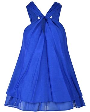 Attic And Barn Baumwolle seide stricktop - Blau
