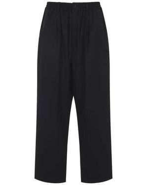 Y-3 Relaxed Fit Wijde Broek - Zwart