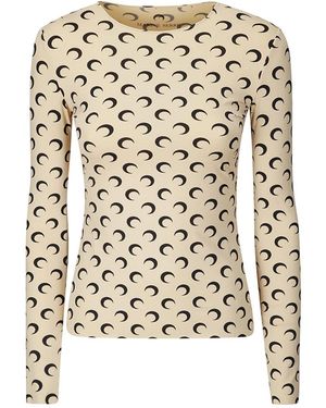 Marine Serre Long Sleeve Tops - Brown