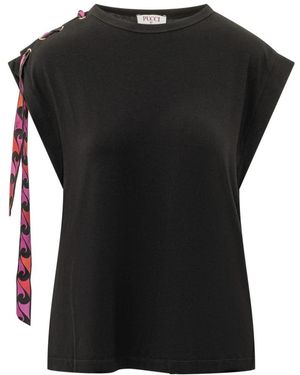 PUCCI Tops ,Zwart ,Tanktop Visc Jersey
