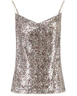 Diane von Furstenberg Top Met Pailletten - Bruin