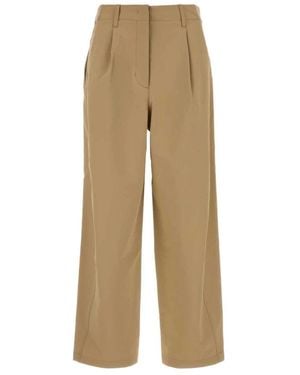 Herno Wide Trousers - Natural