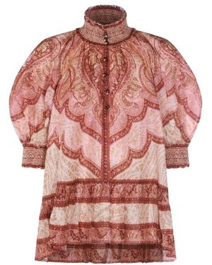Zimmermann Wanderlust Frill Blouse - Rood