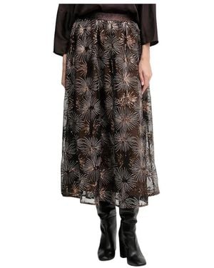 Ouí Midi Skirts - Negro
