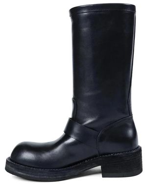 Ann Demeulemeester Schoenen ,Zwart ,Leer Sarith Engineer Boots - Blauw