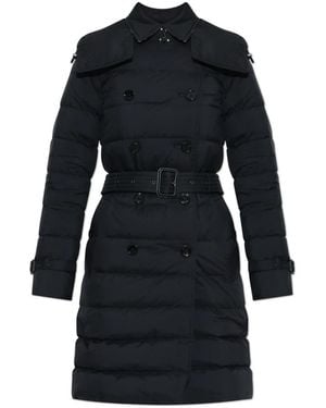 Burberry Double-Breasted Coats - Negro