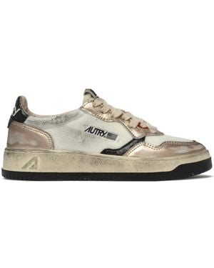 Autry Schoenen ,Veelkleurig ,Katoen Medalist Low Super Vintage Sneaker - Wit