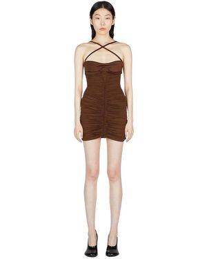 Mugler Short Dresses - Brown