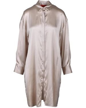 Wild Cashmere Shirt Dresses - Brown