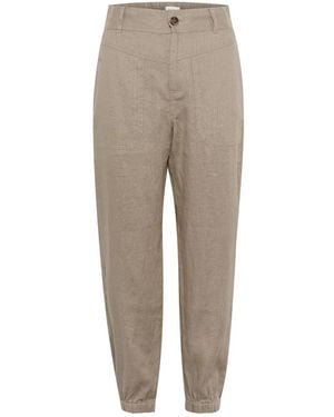 Part Two Desert Taupe Linnen Broek - Grijs