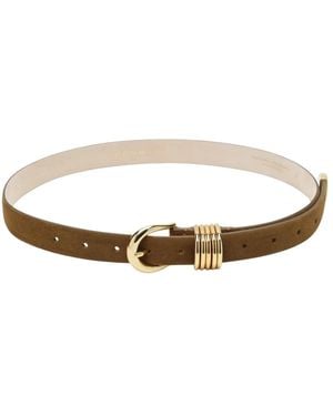 DEHANCHE Accessoires ,Bruin ,Leer Hollyhock Suede Riem